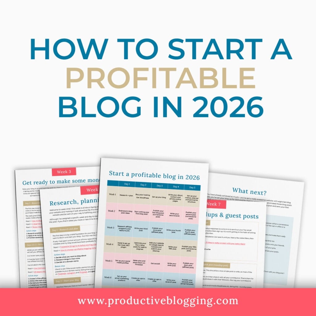 How to start a PROFITABLE blog in 2026 (plus FREE 7 week blog plan ...